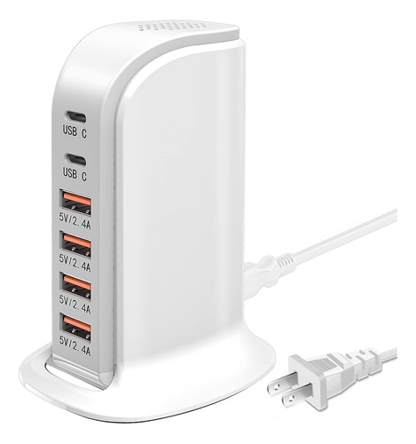    Usb Wall Charger Multiport Tower Risw