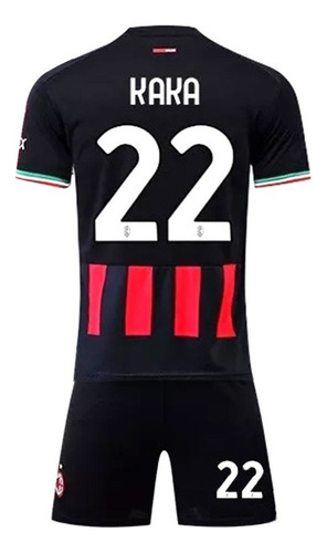 Nueva Camiseta Del Ac Milan 2023 Con Pantalones Cortos Kaká