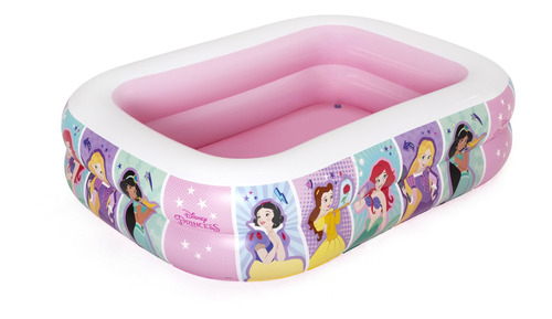 Piscina inflable rectangular Bestway Disney Princess 91056 de 201cm x 150cm x 51cm 450L multicolor