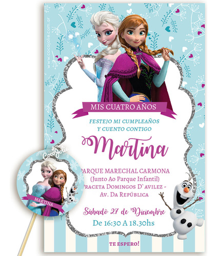 Kit Imprimible Frozen 1, Cumple, Editable