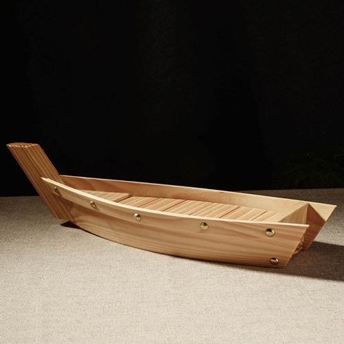 Decoración De Mesa De Plato De Barco De Sushi De Madera L