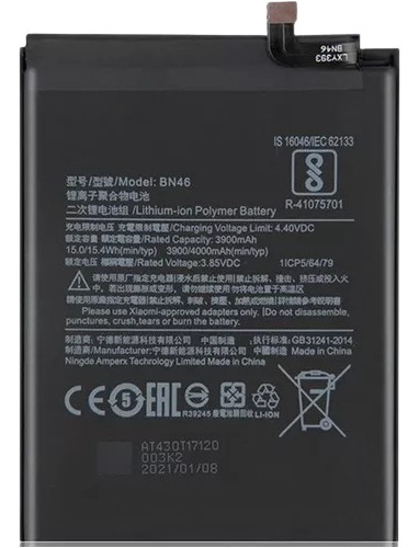 Bateria Pila Xiaomi Bn46 Redmi Note 8 