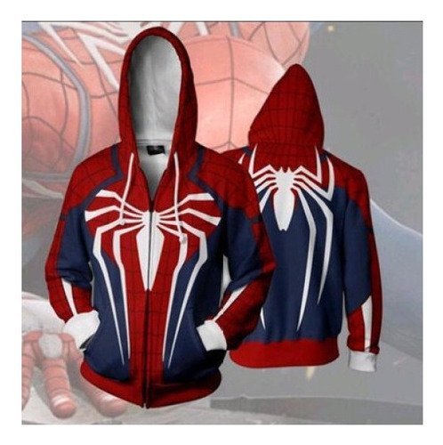 The Amazing Spider-man 3d Cremallera Chaqueta Sombrero Ropa Deportiva