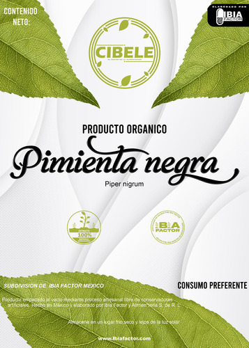 Pimienta Negra En Polvo 1kg Organica