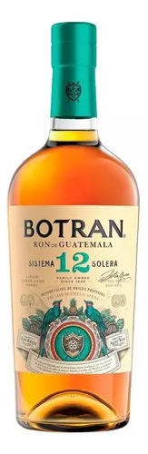 Ron Añejo Botran 12 Años Sistema Solera De 750 Ml