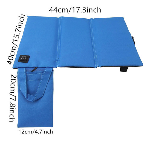 Cojín De Asiento Con Calefacción, Almohadilla De Azul