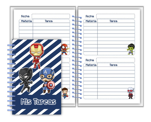 Libreta De Tareas Mod. Súper Héroes
