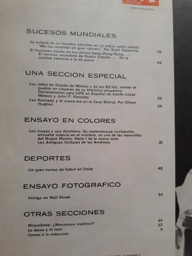 Revista Life En Español Nº 1 - Julio 1962 Fotos Del Espacio (Usado)