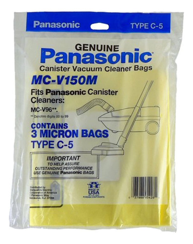 Panasonic Mc-v150m - Bolsa De Repuesto Para Recipiente, 3 Un