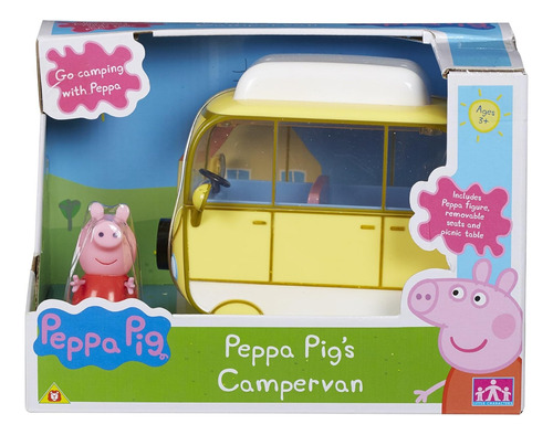 Peppa Pig Vehículo Campervan Chica Figura Y Accesorios