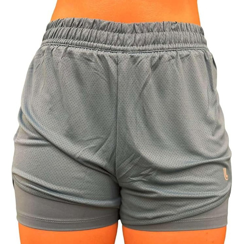 Short Feminino Mescla Bolso Interno Lupo Sport Confortável