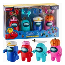 Comprar Pack 4 Among Us Muñecos 12cm Con Sombreros Y Manos Serie 2