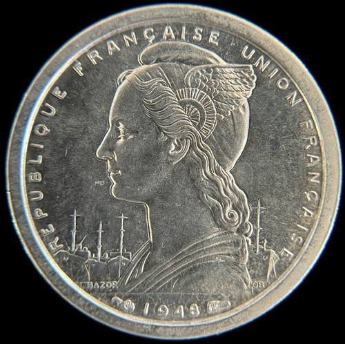 Camerun, Union Francesa, Franc, 1948. Sin Circular