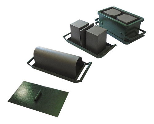 Imagem 2 de 3 de Kit Triplo Forma Bloco E Canaleta 20 Sem Fundo 19x19x39cms