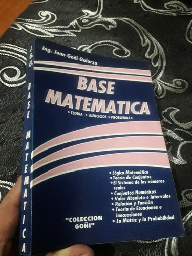 Libro Base Matemática Colección Goñi
