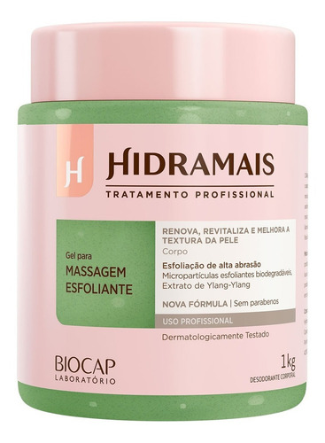 Gel Para Massagem Esfoliante Hidramais 1kg - Alta Abrasão