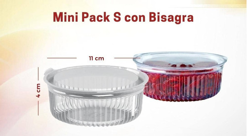 Contenedor Mini Pack S Reciclable Con Bisagra Por Bulto 