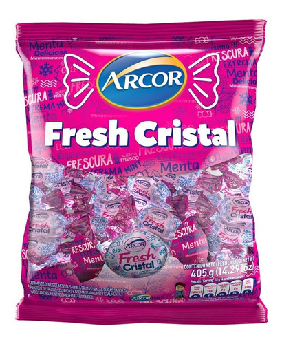 Caramelo Arcor Fresh Cristal X405gr.