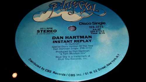 Dan Hartman Instant Replay Vinilo Maxi Usa 1978