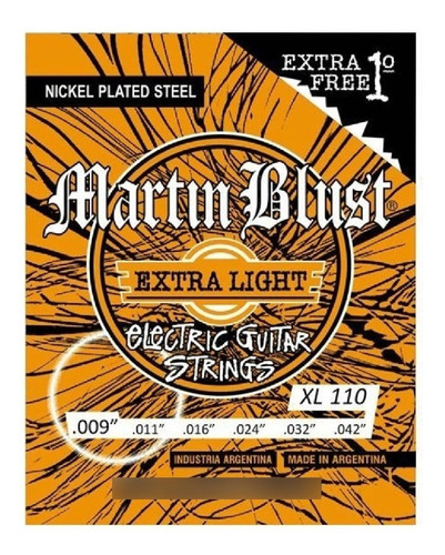 Encordado Electrica Martin Blust X/ligth 009 - 042 Xl110