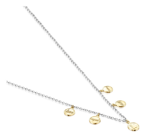 Collar Tous Good Vibes Medallas De Acero Bicolor