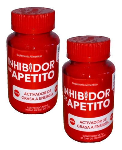 Keto Inhibidor Apetito 2pz 30cap 500mg  Calidad Vinagre Manz