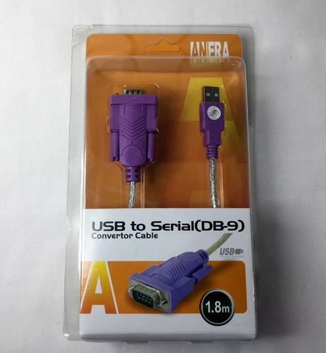 Cable Convertidor De Usb Macho A Serial Db-9 Rs-232 Macho