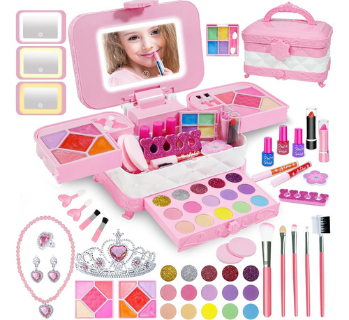 Kit De Maquillaje Para Niñas Con Espejo De Maquillaje Ilumin