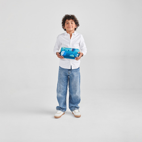 Lapicera Estuche Doble Chenson Anter Para Niño Planetas Azul Anter