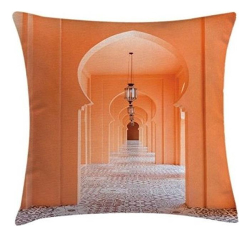 Ambesonne Orient Throw Pillow Cojín, Pasarela Marroquí 