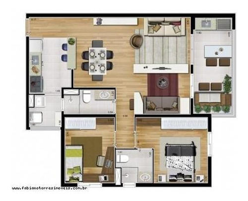 Apartamento Para Venda Em São Bernardo Do Campo, Jardim Do Mar, 2 Dormitórios, 1 Suíte, 2 Banheiros, 2 Vagas - Marco Zer_2-296625