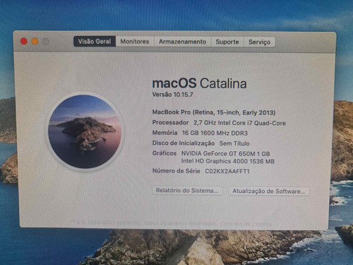 Imagem 3 de 8 de Macbook Pro 2013 Retina 15 Polegadas (defeito Na Tela)