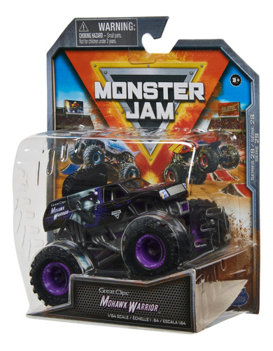 Monster Jam Mohawk Warrior Serie 29 1:64 Metal Color Negro/violeta