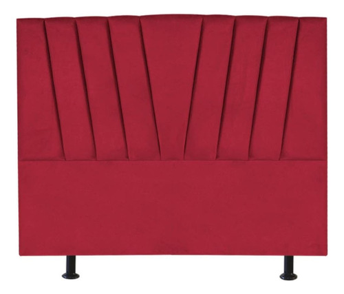 Cabeceira Estofada Queen 160 Cm Bélgica A01 Suede Vermelho