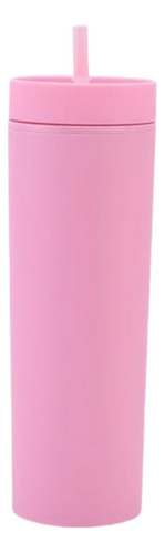 Vaso De Plástico Con Sorbito Doble Pared Efecto Mate Mm-6408