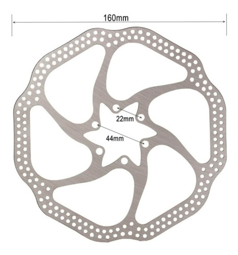 Imagen 2 de 2 de Disco De Frenos Para Bicicleta 6 Huecos 160mm Avid.