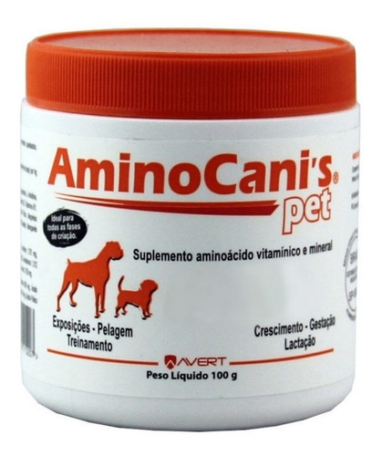 Avert Suplemento Vitamínico Amino Canis Pet 100gr