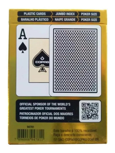 Imagem 5 de 5 de Baralho De Poker Texas Hold' - Kit Preto E Borgonha - Copag