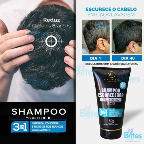Shampoo Escurecedor Via Charm Fios Escuros E Nutridos Fios