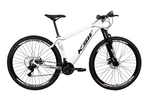 Bicicleta Aro 29 Ksw Xlt 24v Disco Câmbios Index Cor Branco Tamanho Do Quadro 21