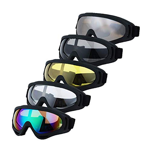 Gafas De Motocicleta - Juego De 5 Gafas - Dirt Bike Atv...