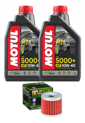 Óleo Motul + Filtro Suzuki Yes 125 5000 10w40 Hf131