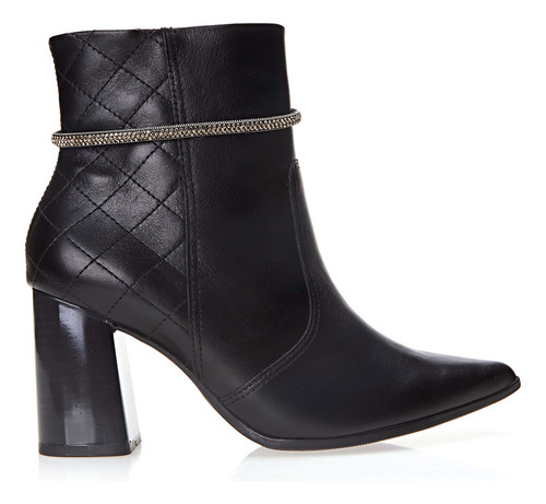 Bota Casual Feminina Cano Curto Com Strass Ramarim