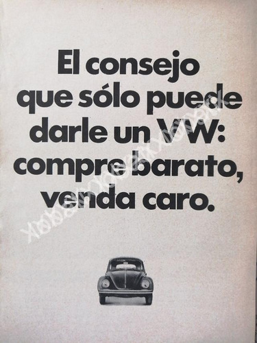 Cartel Retro Autos Volkswagen Vocho 1971 /670