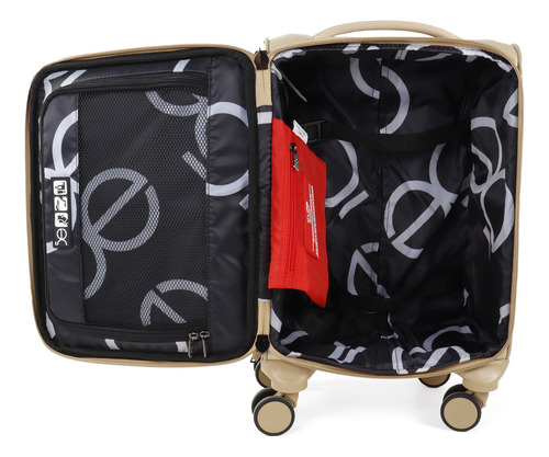 Maleta Chica Cloe Unisex De Cabina 16 PLG Acolchada Color Marrón Claro 4EP24348