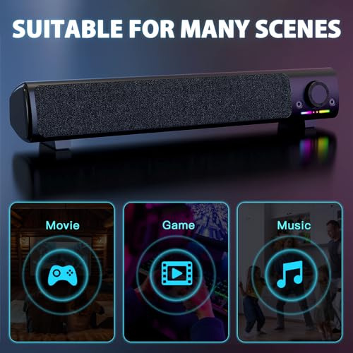 Altavoces De Computadora, Barra De Sonido Usb Alimentada Con