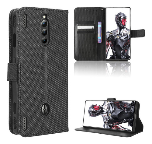 Funda Texturizada For Nubia Redmagic 8 Pro Plus Lujoso Flip