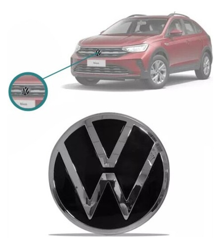 Emblema Logo Grade Dianteira Volkswagen Nivus 2021 2022 Orig