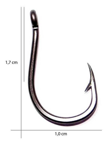 Anzol Marine Sports Super Chinu Strong 04 Preto C/ 50 Un