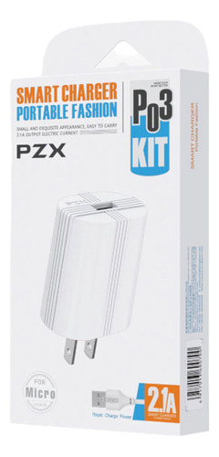 Cargador De Celular Marca Pzx Micro Cargador + Cable P03